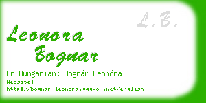 leonora bognar business card