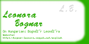 leonora bognar business card